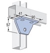 Angle Fitting Plate HDG 90D 90x57mm
