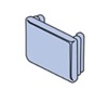 Strut End Flat Cap Unist PVC P3300/P4000 Grey