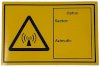 RF Radiation Label 100mm & AZIMUTH Sector