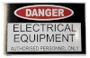 Danger Electrical Equip Auth Only 70x45 Label
