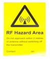 MERCS 8A RF Hazard Area 2M 100x130 Label