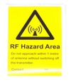 MERCS 8B RF Hazard Area 1M 100x130 Label