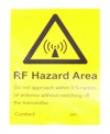 MERCS 8C RF Hazard Area 0.5M 100x130 Label