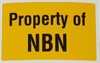 Property of NBN 55x90 Label