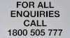 Enquiries Call 1800 505 777 210x120 Label
