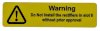 Warning Rectifiers Slot 8 75x20 Label
