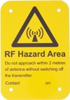 MERCS 8A RF Hazard Area 2M 100x145 Metal