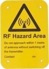 MERCS 8B RF Hazard Area 1M 100x145 Metal