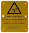 #15 Transmitting Antenna RF Hazard 200x175 Metal