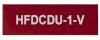 HFDCDU-1-V 75x25 Red Traffolyte