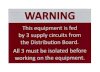 Warning Equipment Fed by 3 Supply Circuits 60x40 Traffolyte