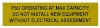 PSU Operating at Max Capacity Yellow 100x25