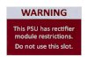 Warning PSU Rectifier 60x40 R/W Traffolyte