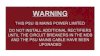 Label Traffolyte PSU RM power limited 80x40 Red