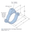 Pipe Clamp 2PC Unist HDG 76OD 170x130x88H 14R