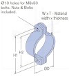 Saddle Clamp Unistrut HDG Suit 48 Pipe